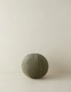 Striped Velvet Ball Pillow by Sarah Sherman Samuel