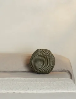 Striped Velvet Ball Pillow by Sarah Sherman Samuel