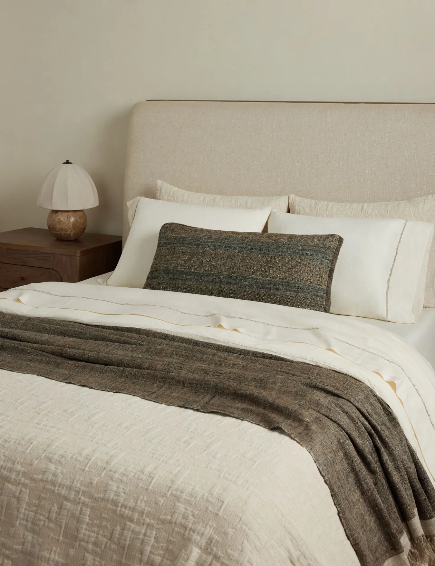 Teku Linen Silk Box Pillow by DISC Interiors