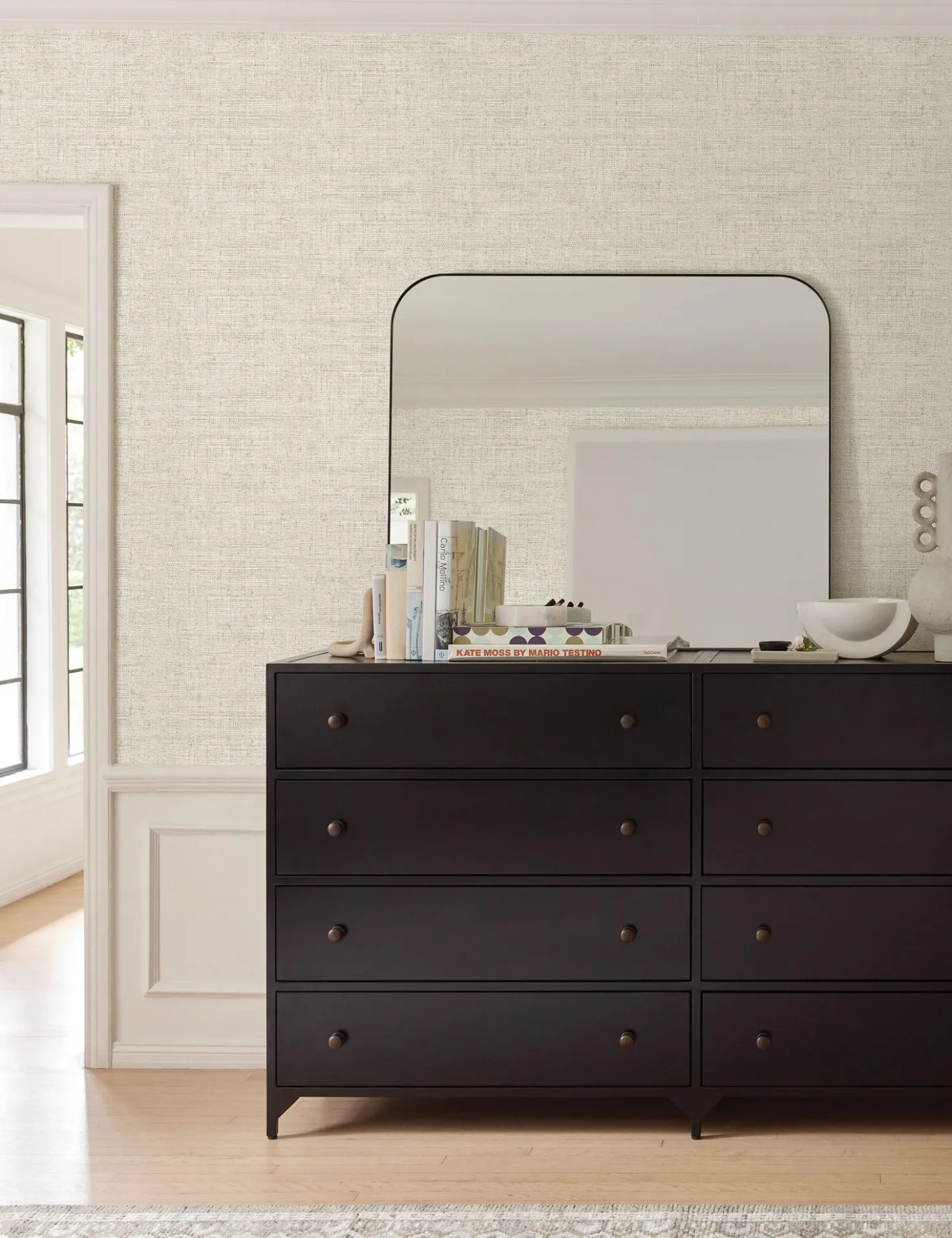 Tessier Faux Grasscloth Wallpaper