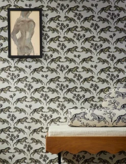 Tiger Grasscloth Wallpaper by Sarah Sherman Samuel