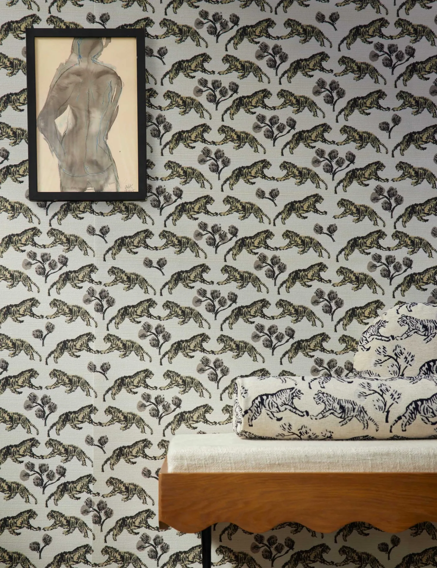 Tiger Grasscloth Wallpaper by Sarah Sherman Samuel