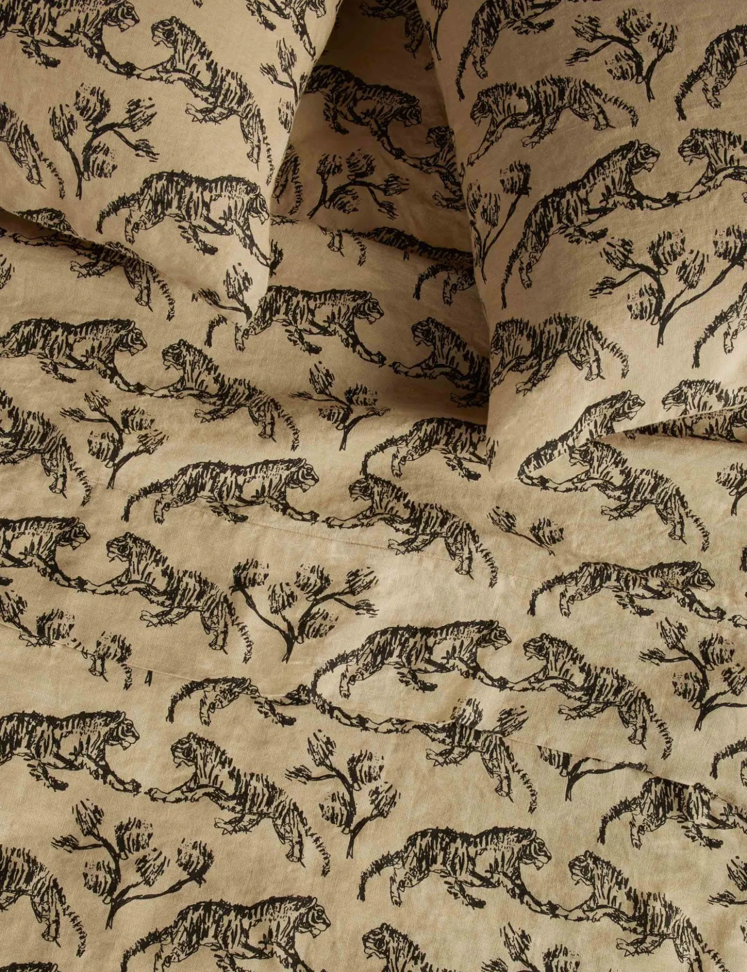 Tiger Hemp Sheet Set by Sarah Sherman Samuel