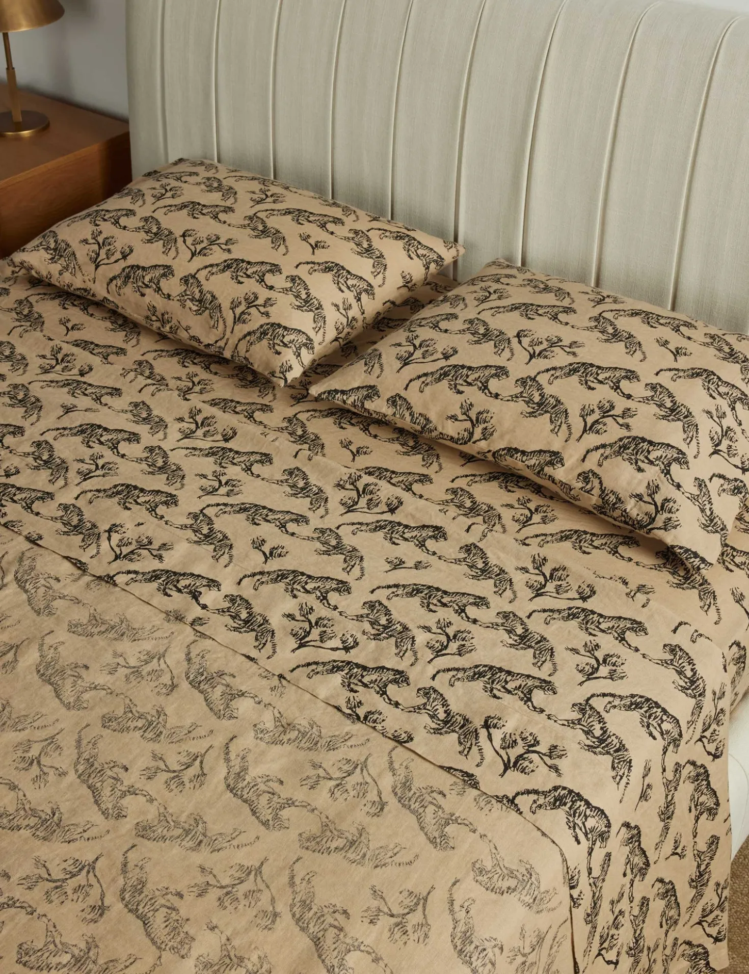 Tiger Hemp Sheet Set by Sarah Sherman Samuel