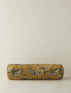 Tiger Jacquard Bolster Pillow by Sarah Sherman Samuel