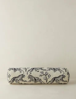 Tiger Jacquard Bolster Pillow by Sarah Sherman Samuel