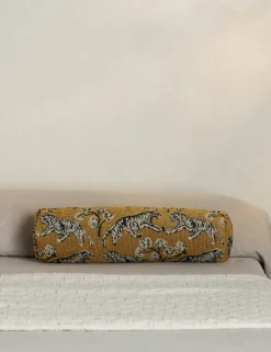 Tiger Jacquard Bolster Pillow by Sarah Sherman Samuel