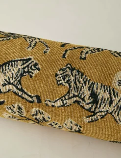 Tiger Jacquard Bolster Pillow by Sarah Sherman Samuel