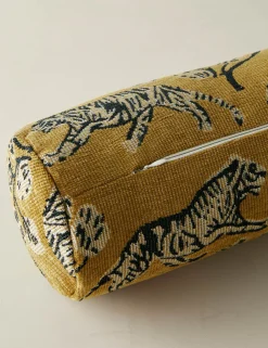 Tiger Jacquard Bolster Pillow by Sarah Sherman Samuel