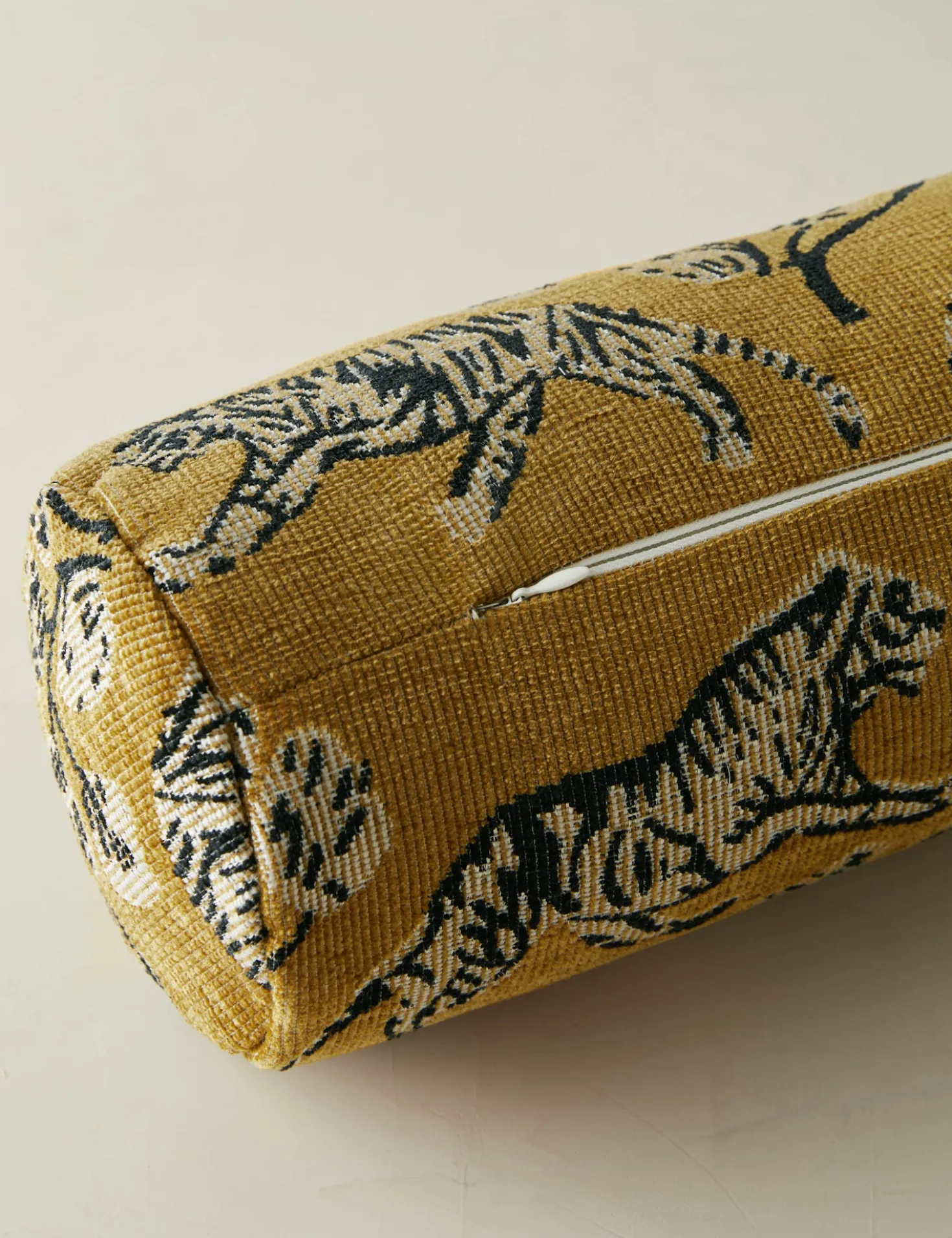 Tiger Jacquard Bolster Pillow by Sarah Sherman Samuel