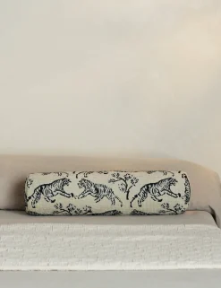 Tiger Jacquard Bolster Pillow by Sarah Sherman Samuel