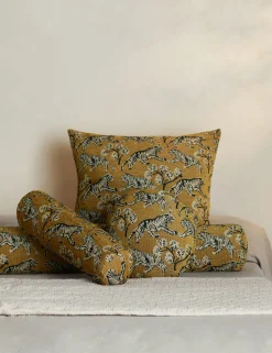 Tiger Jacquard Long Bolster Pillow by Sarah Sherman Samuel