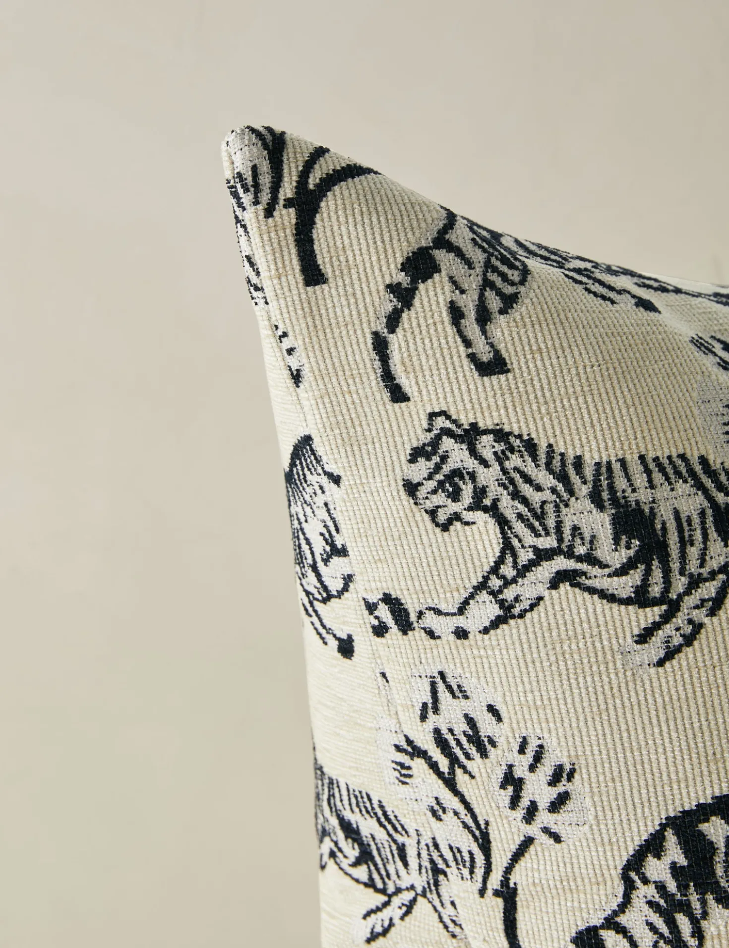 Tiger Jacquard Pillow by Sarah Sherman Samuel