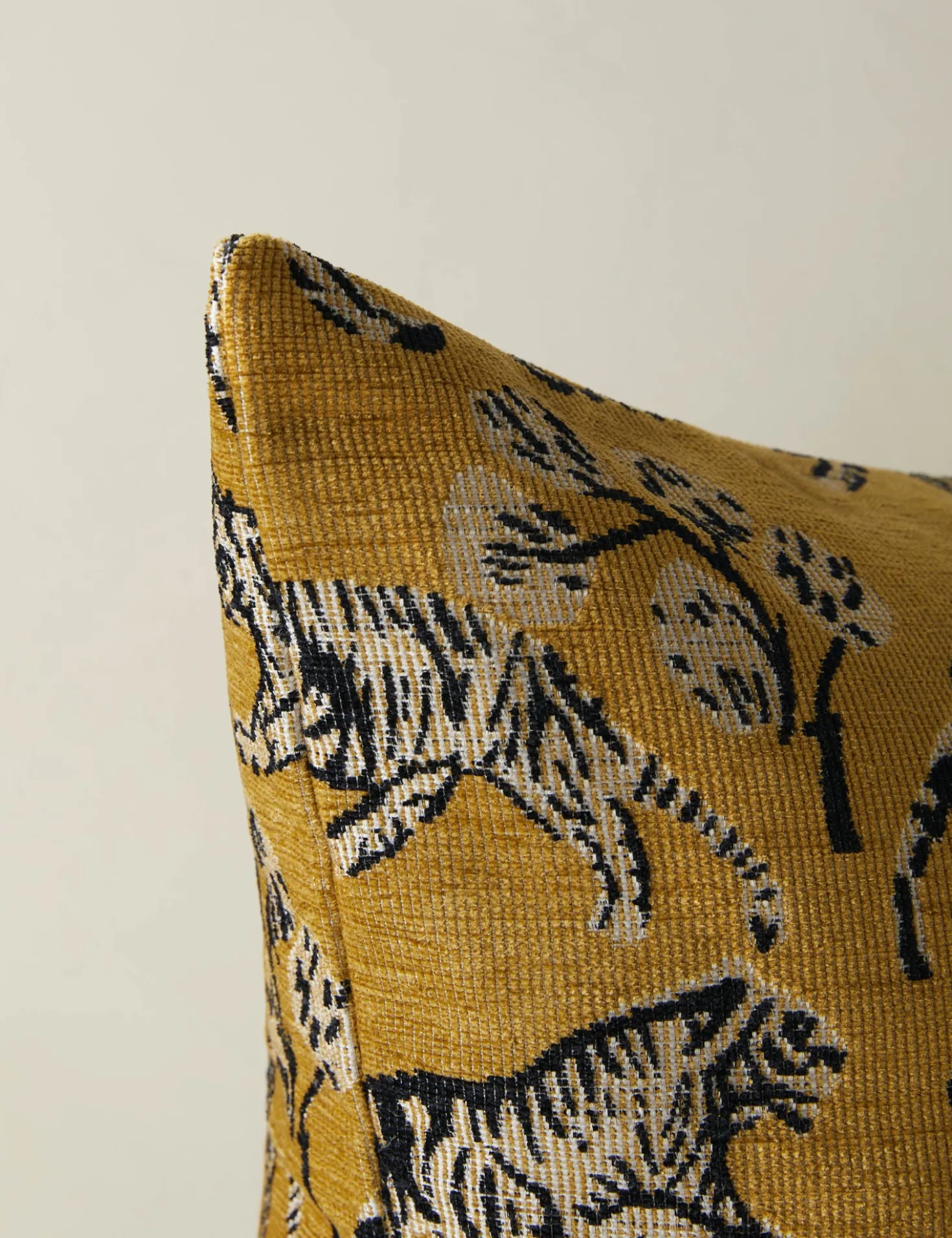 Tiger Jacquard Pillow by Sarah Sherman Samuel