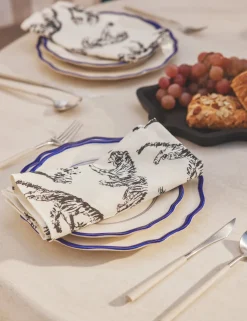 Tiger Linen Napkins (Set of 4) by Sarah Sherman Samuel