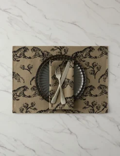 Tiger Linen Placemats (Set of 4) by Sarah Sherman Samuel