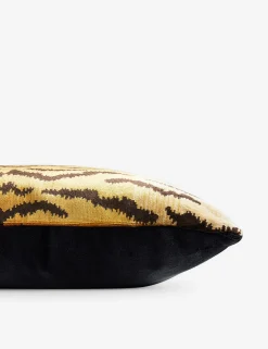 Tigre Silk Pillow by Scalamandré