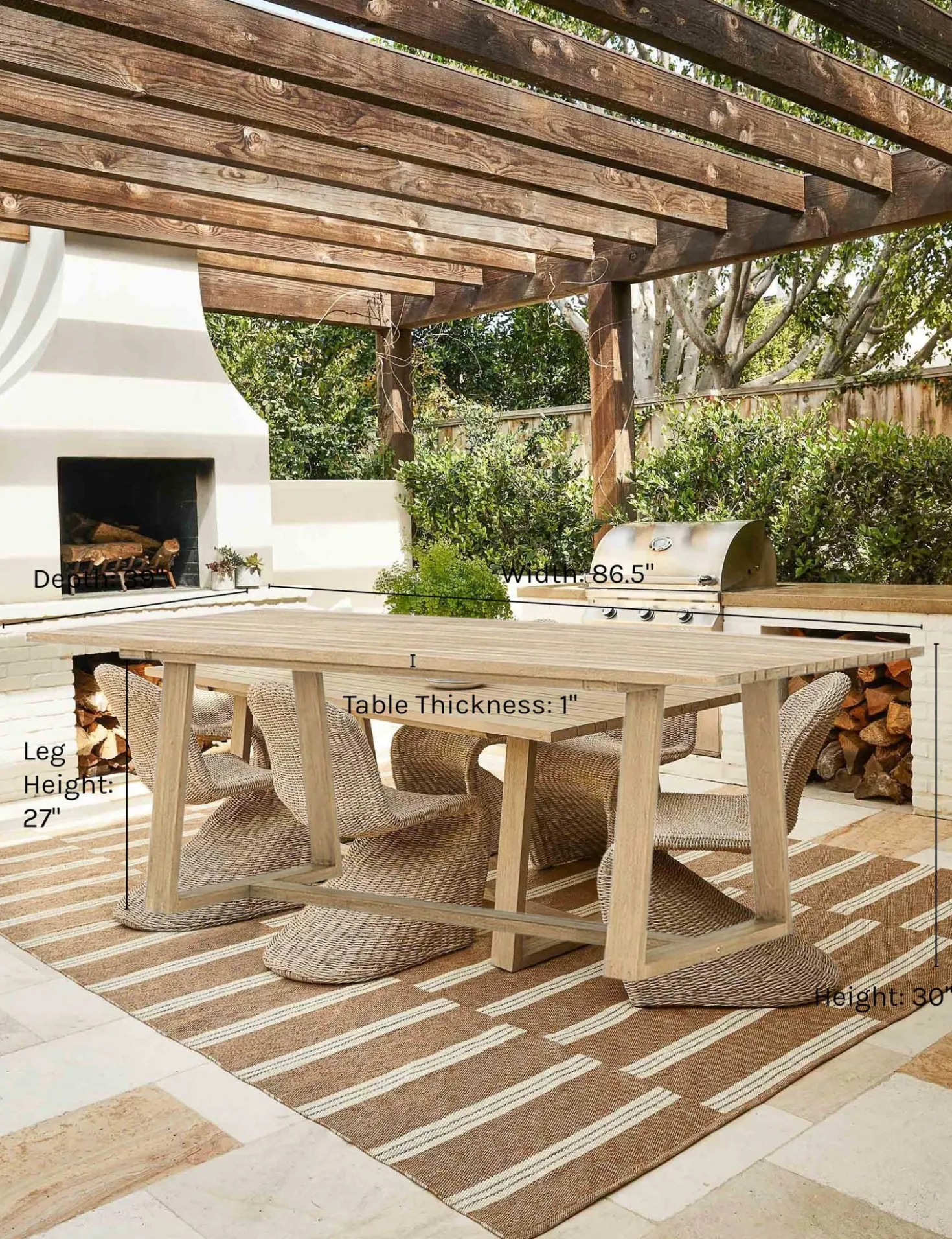 Tika Indoor / Outdoor Dining Table