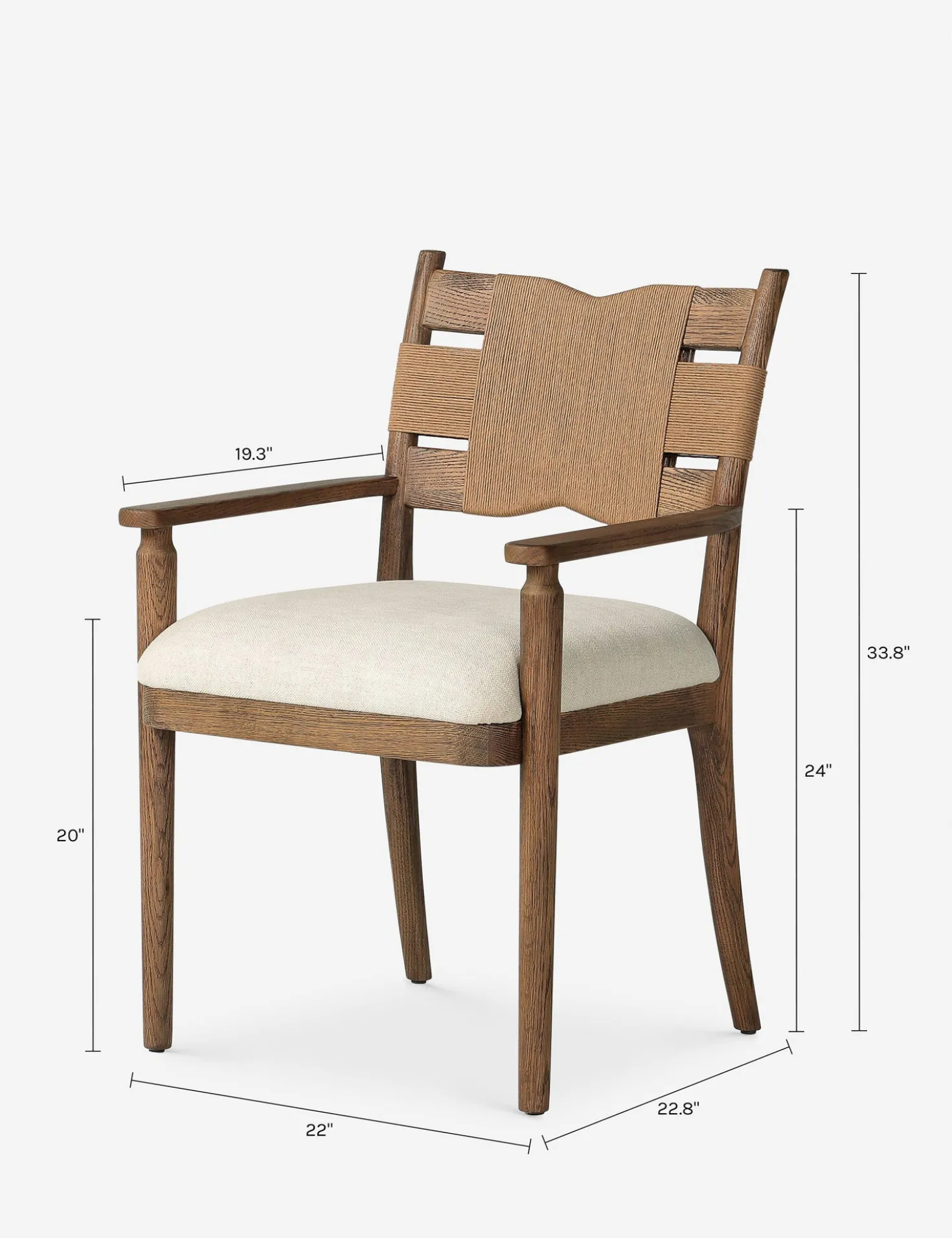 Tova Dining Arm Chair by Amber Lewis x Four Hands