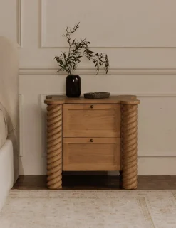 Treccia 2-Drawer Nightstand by Gillian Segal for Moe's