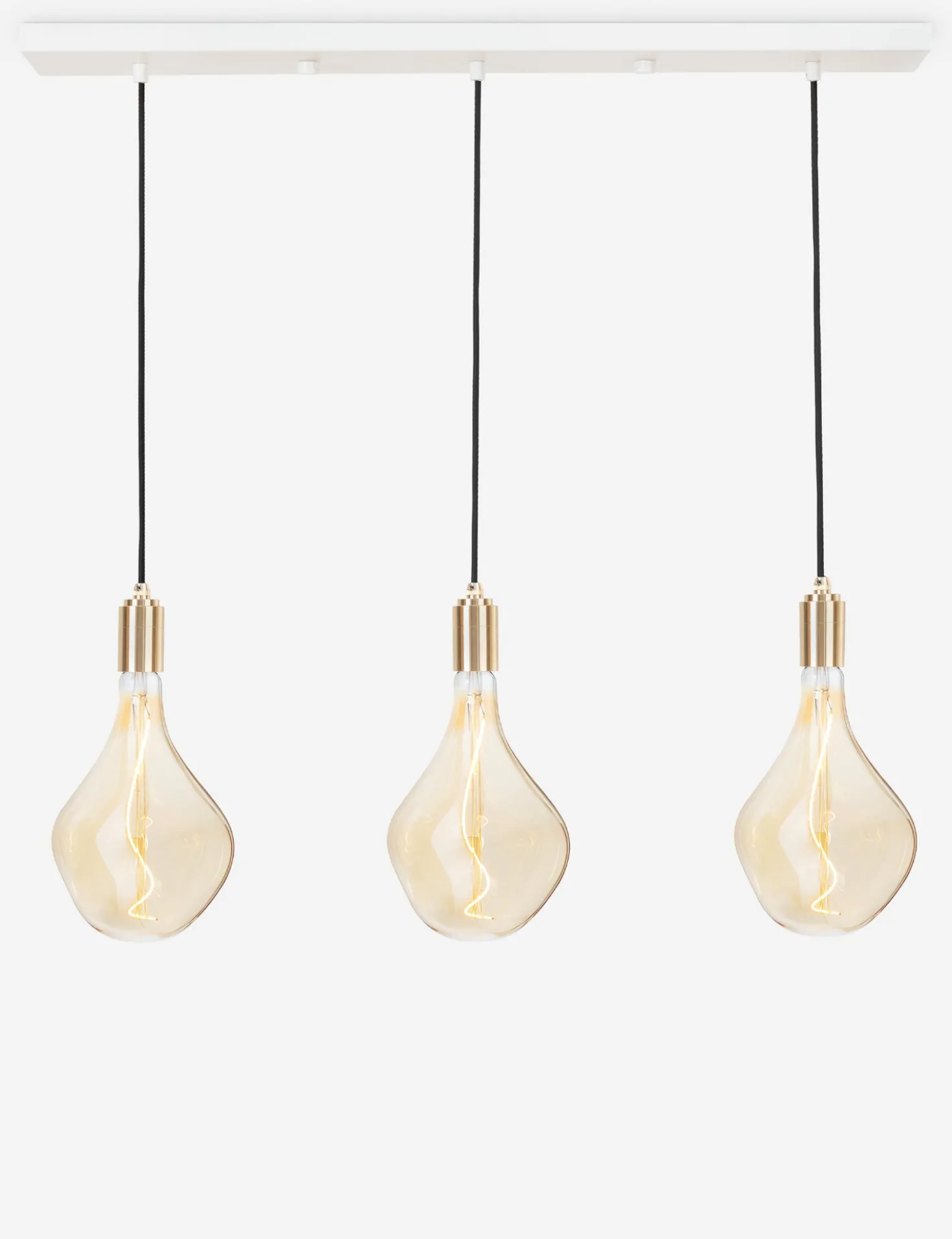 Triple Linear Pendant Light with Voronoi II by Tala