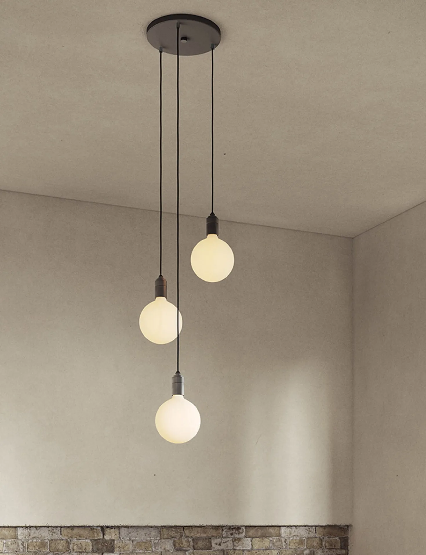 Triple Pendant Light with Sphere IV by Tala