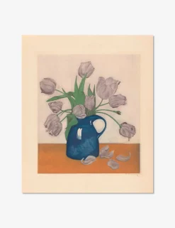 Tulips in a Pitcher Print by Frans Everbag