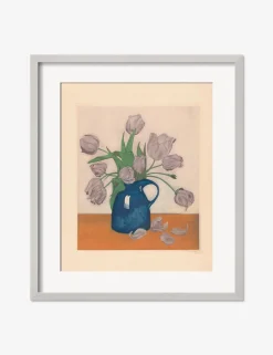 Tulips in a Pitcher Print by Frans Everbag