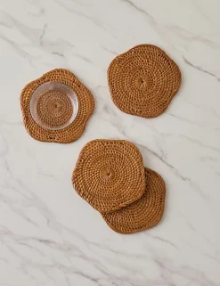 Tyna Rattan Coasters (Set of 4)