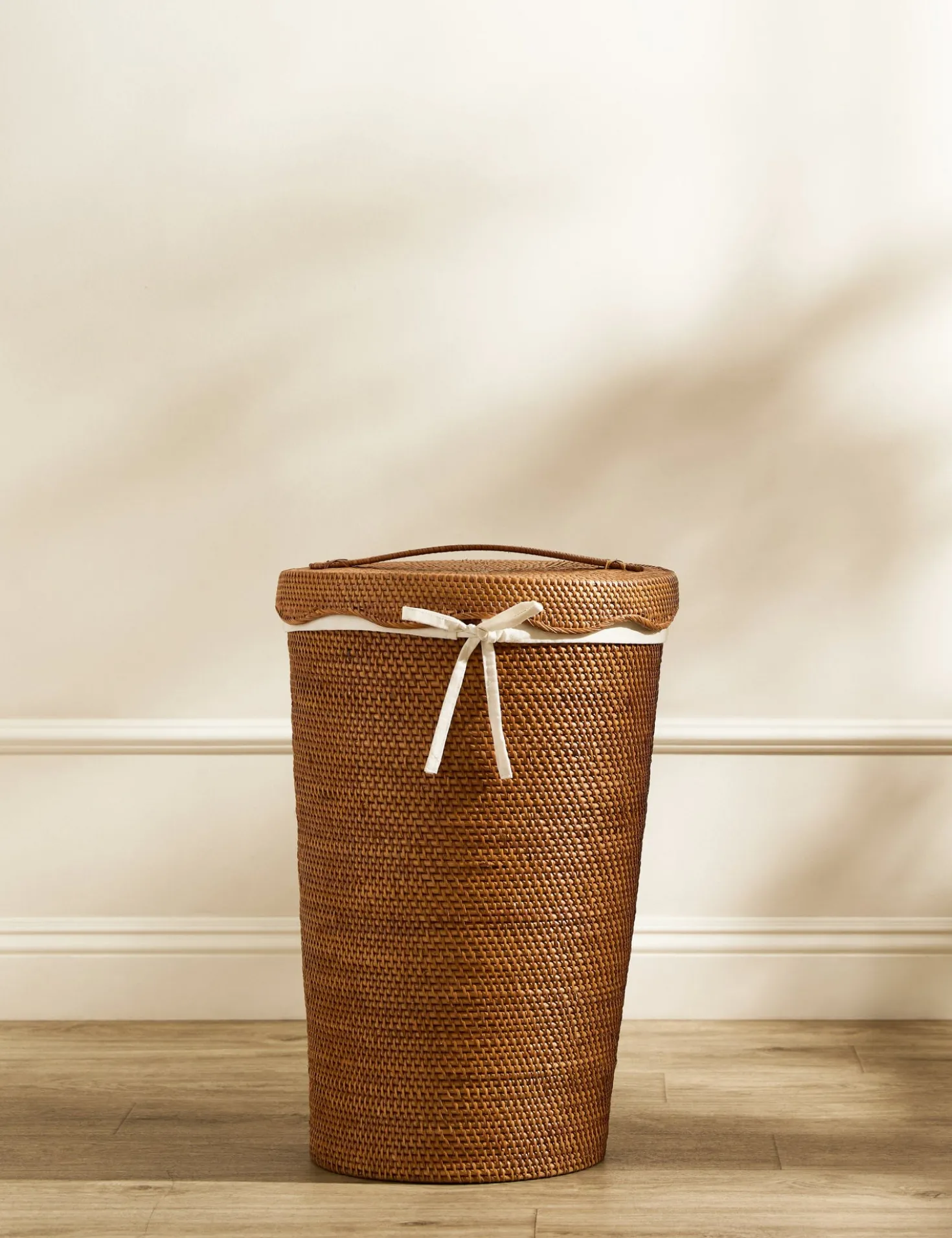 Tyna Rattan Lidded Hamper