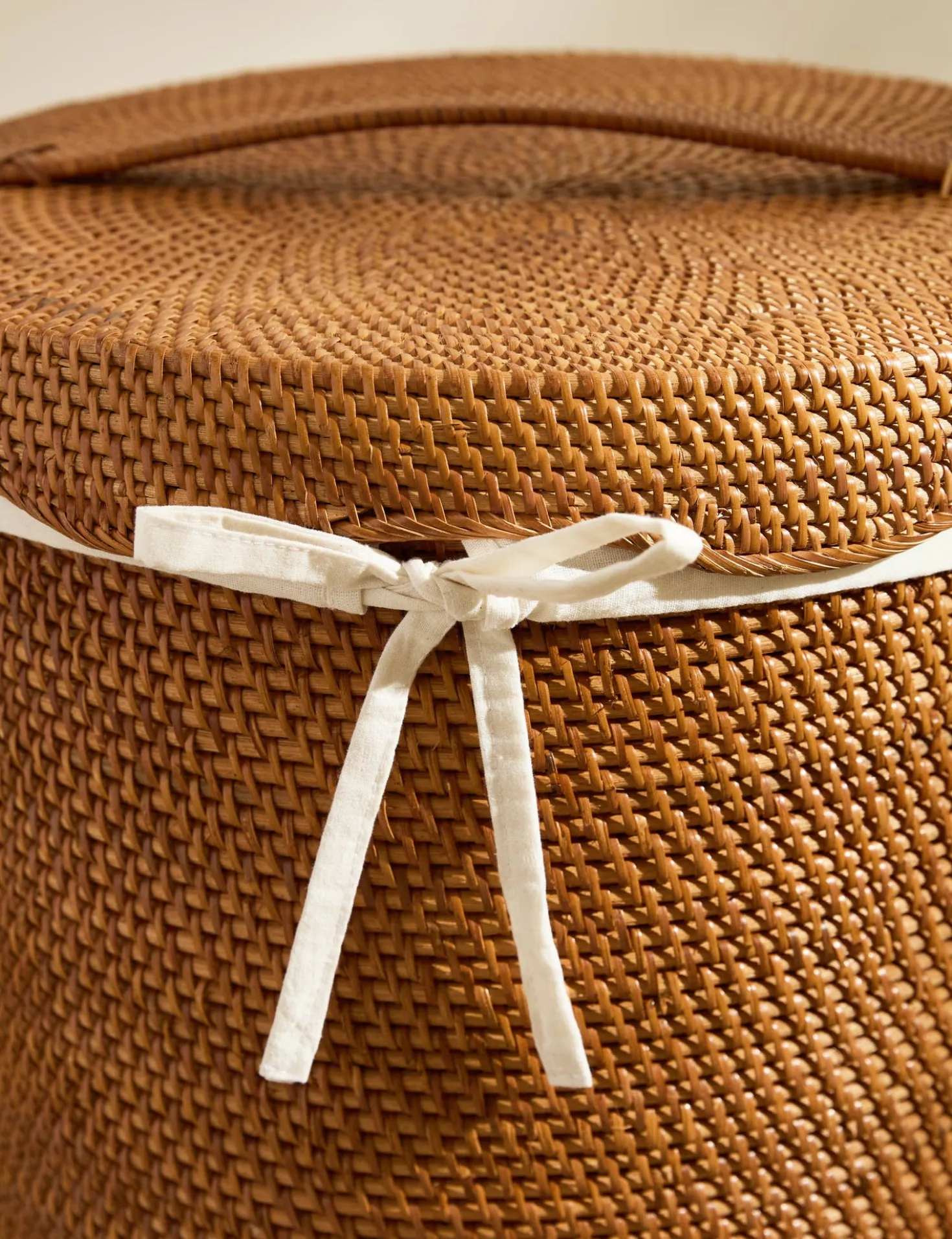 Tyna Rattan Lidded Hamper