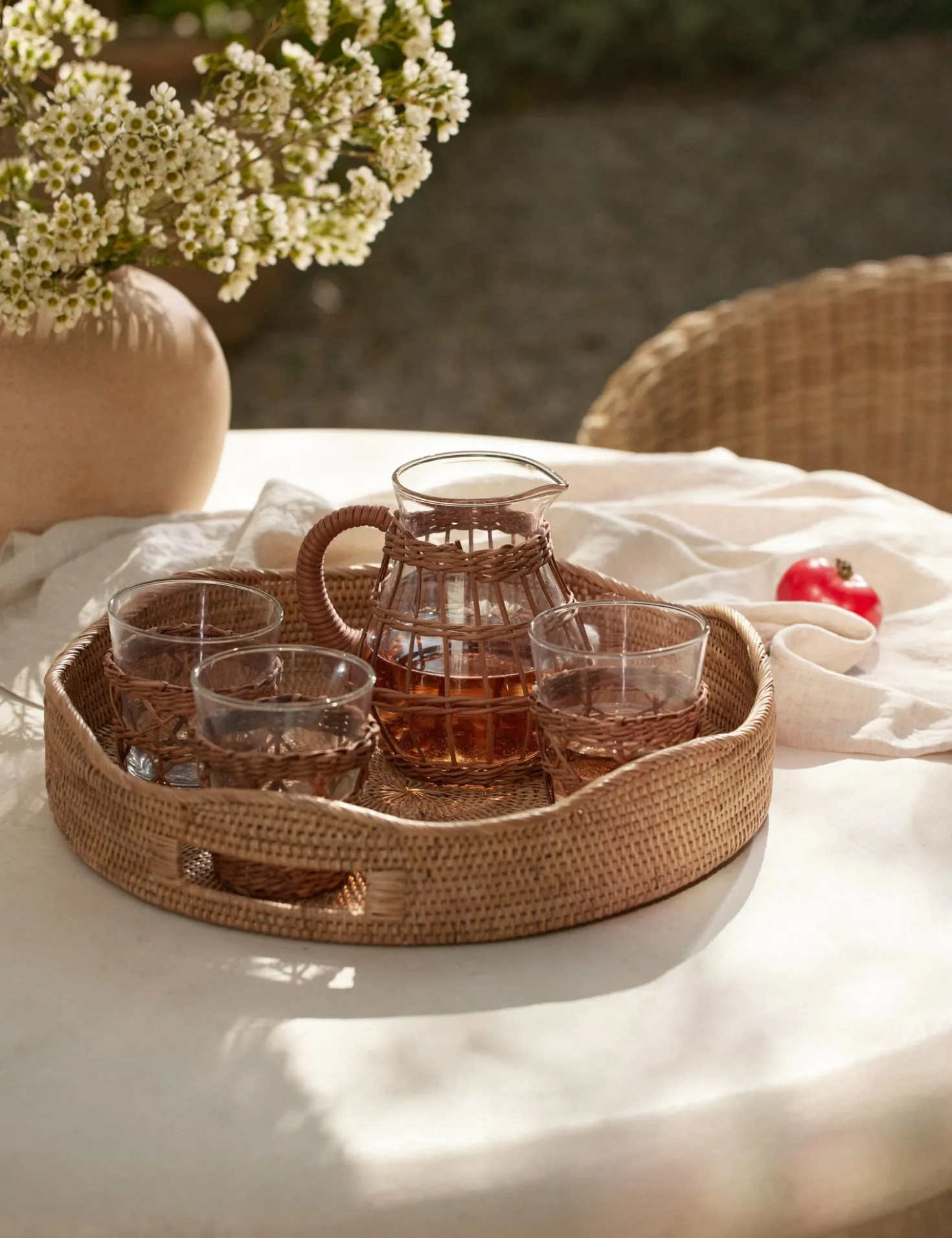 Tyna Rattan Tray