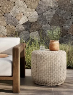 Venetia Indoor / Outdoor Round Side Table by Amber Lewis x Four Hands