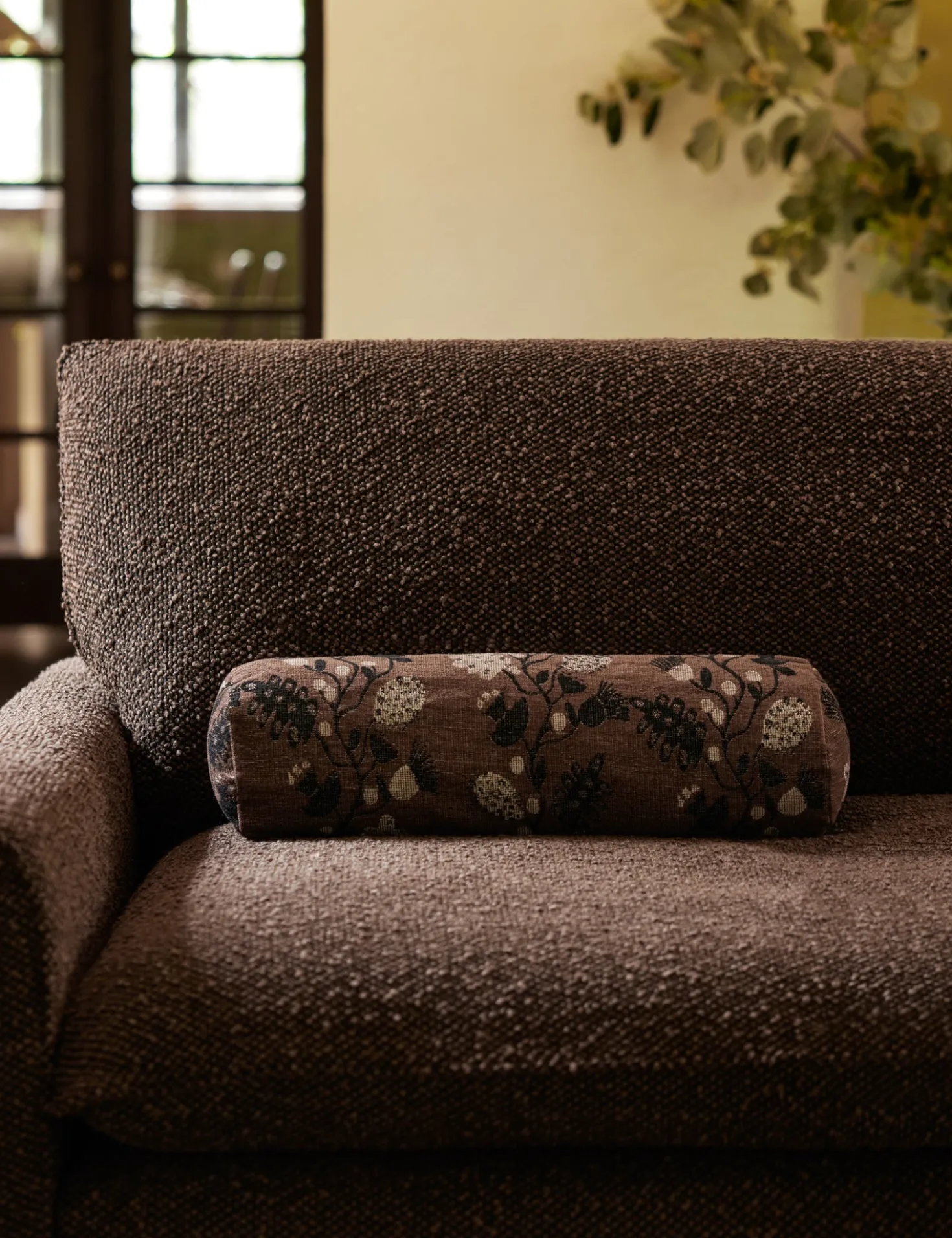 Vini Botanical Jacquard Bolster Pillow by Sarah Sherman Samuel