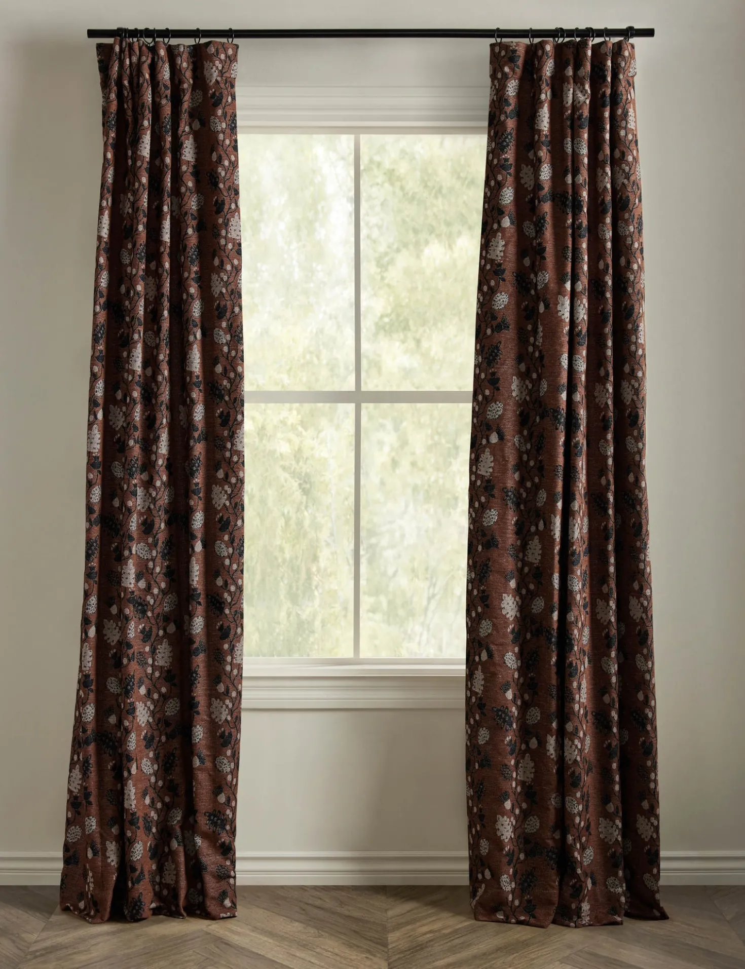 Vini Botanical Jacquard Curtain Panel by Sarah Sherman Samuel