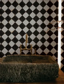 Vintage Check Textured Peel + Stick Wallpaper by Jeremiah Brent