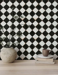 Vintage Check Textured Peel + Stick Wallpaper by Jeremiah Brent