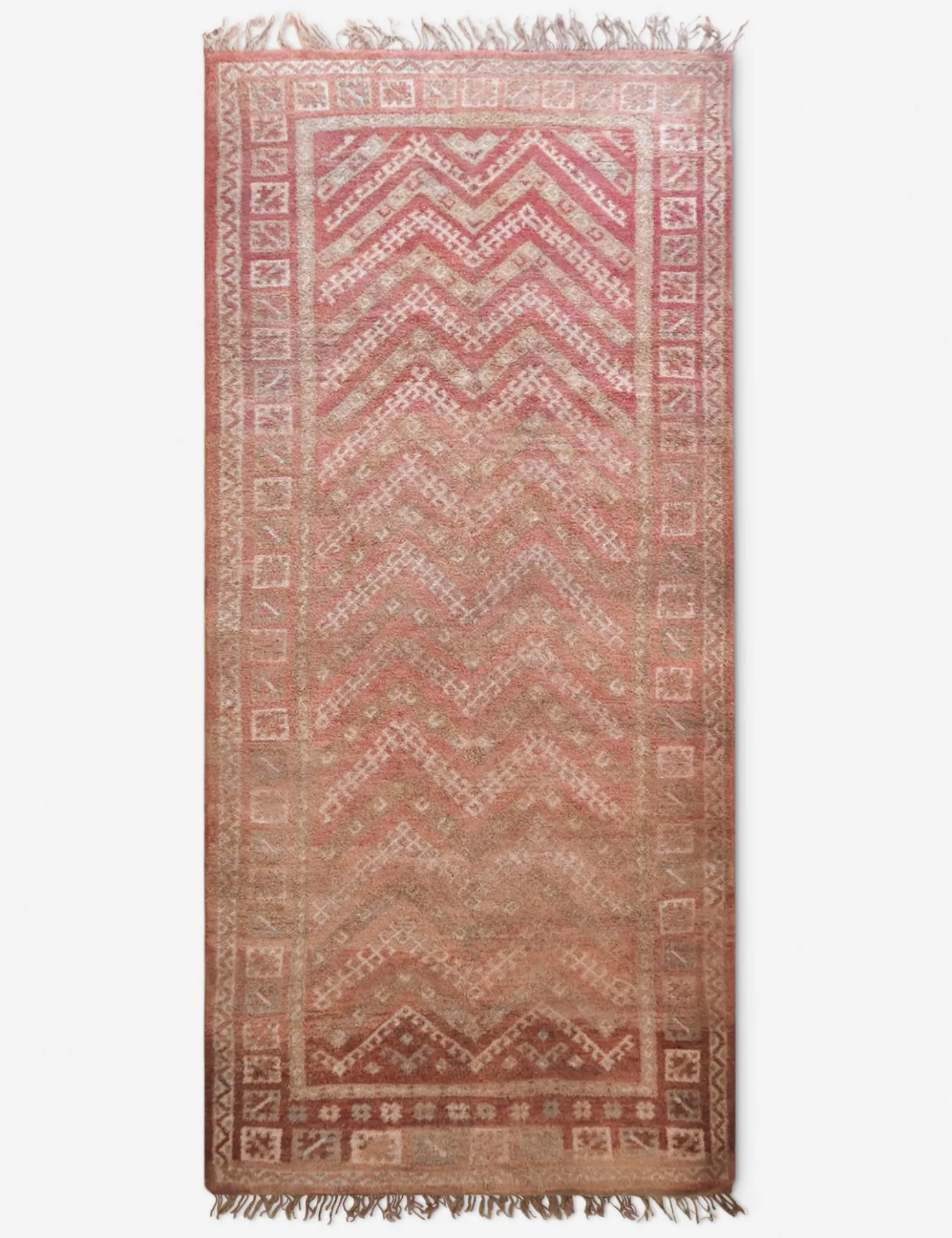 Vintage Moroccan Hand-Knotted Wool Rug No. 50, 6'4 x 15'3"