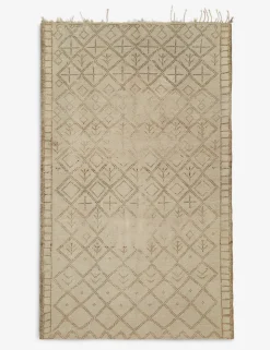 Vintage Moroccan Hand-Knotted Wool Rug No. 16, 5'5" x 9'5"