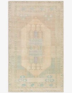 Vintage Turkish Hand-Knotted Wool Rug No. 478, 5' x 8' 7"