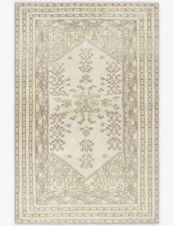 Vintage Turkish Hand-Knotted Wool Rug No. 421, 4'8" x 7'
