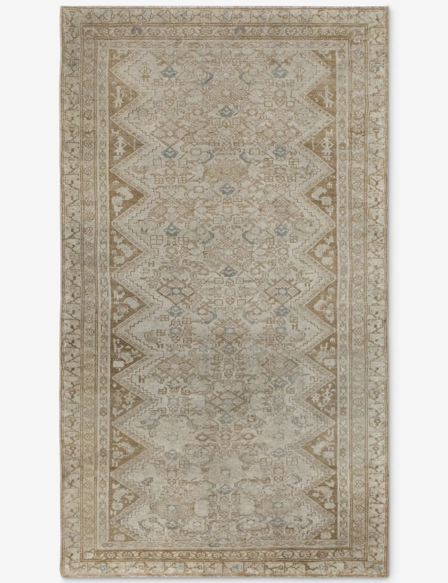 Vintage Turkish Hand-Knotted Wool Rug No. 533, 3'5" x 6'