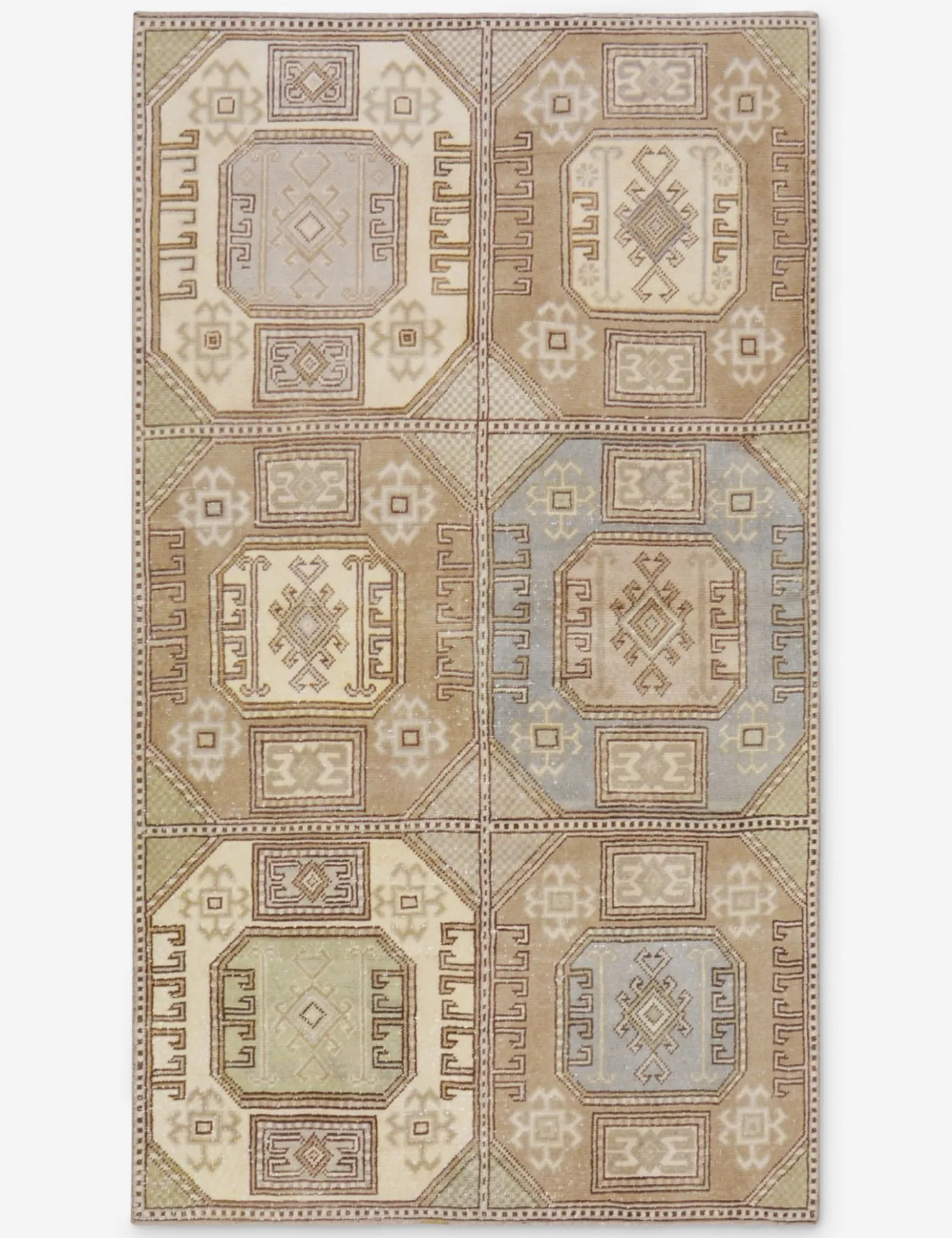 Vintage Turkish Hand-Knotted Wool Rug No. 434, 4' x 7'
