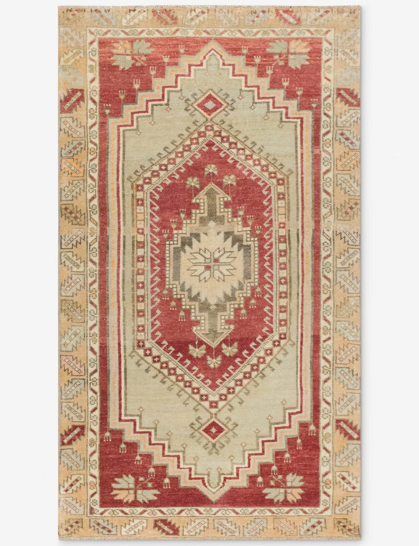 Vintage Turkish Hand-Knotted Wool Rug No. 559, 2'8" x 5'7"