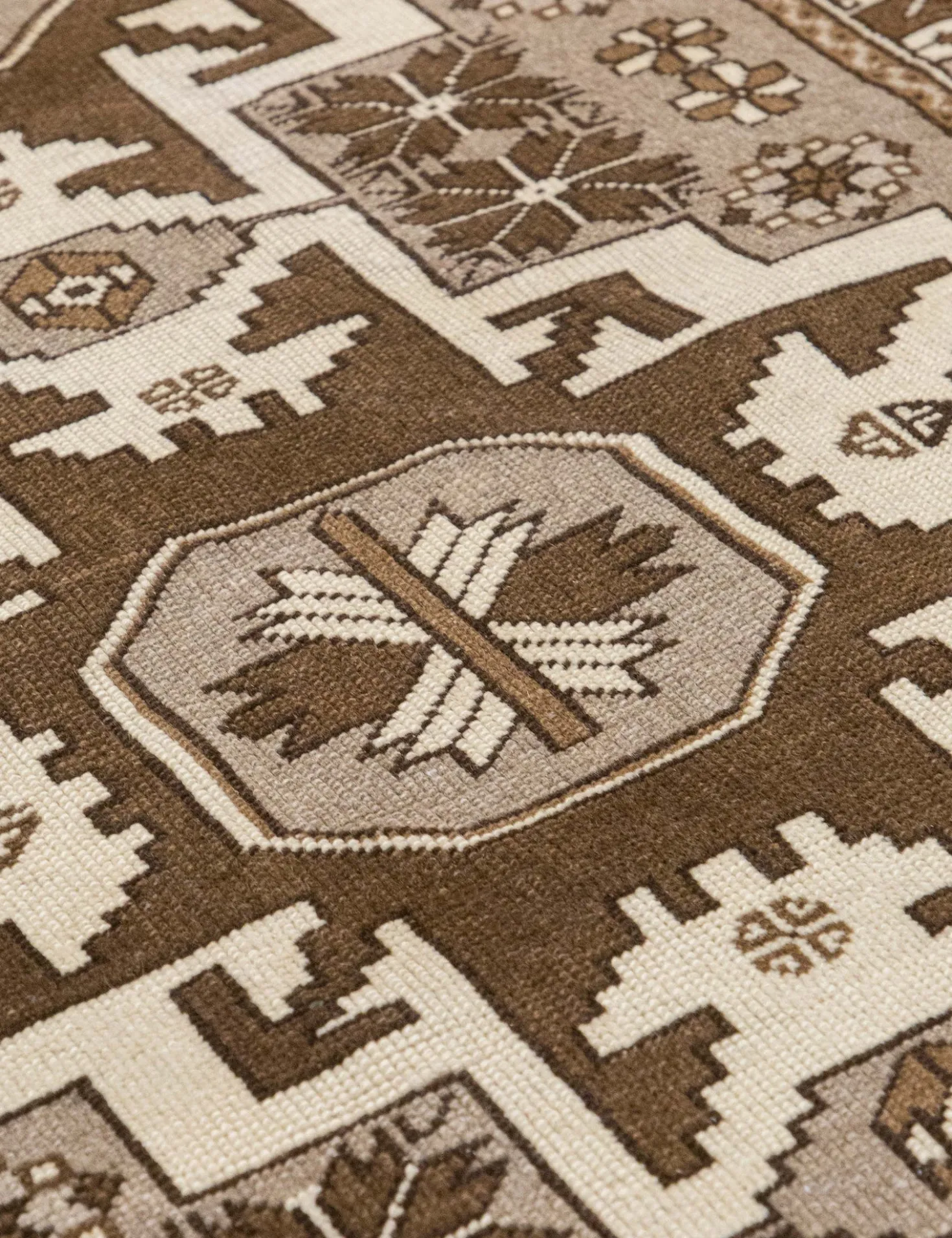 Vintage Turkish Hand-Knotted Wool Rug No. 553, 3'4" x 6'3"
