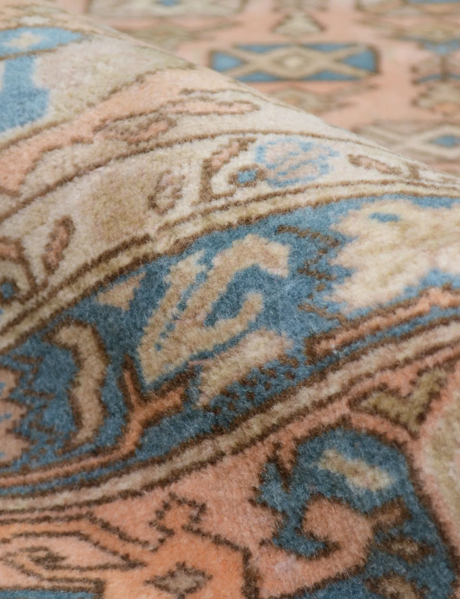 Vintage Turkish Hand-Knotted Wool Rug No. 419, 6'6" x 8'10"
