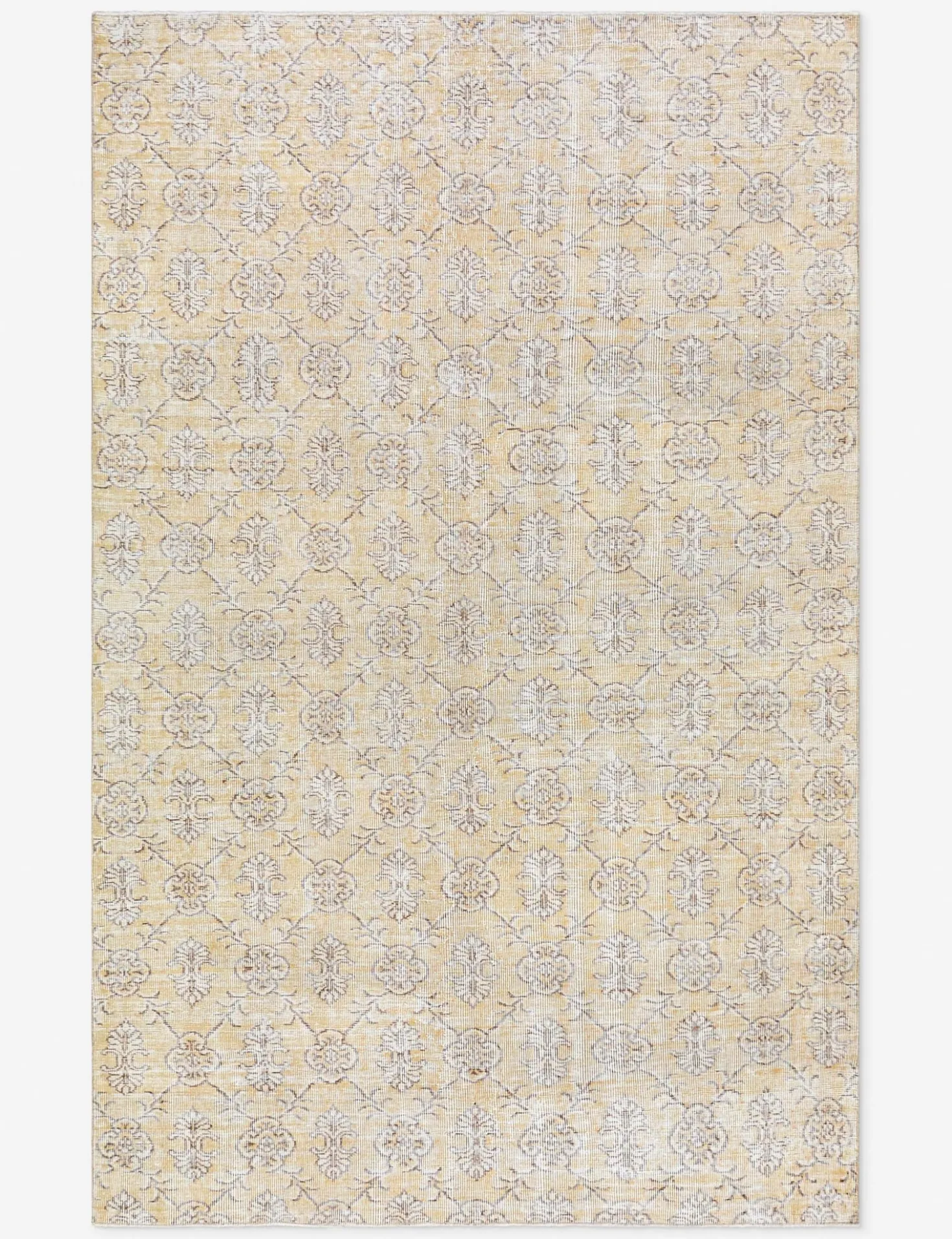 Vintage Turkish Hand-Knotted Wool Rug No. 506, 5' 5" x 8' 7"