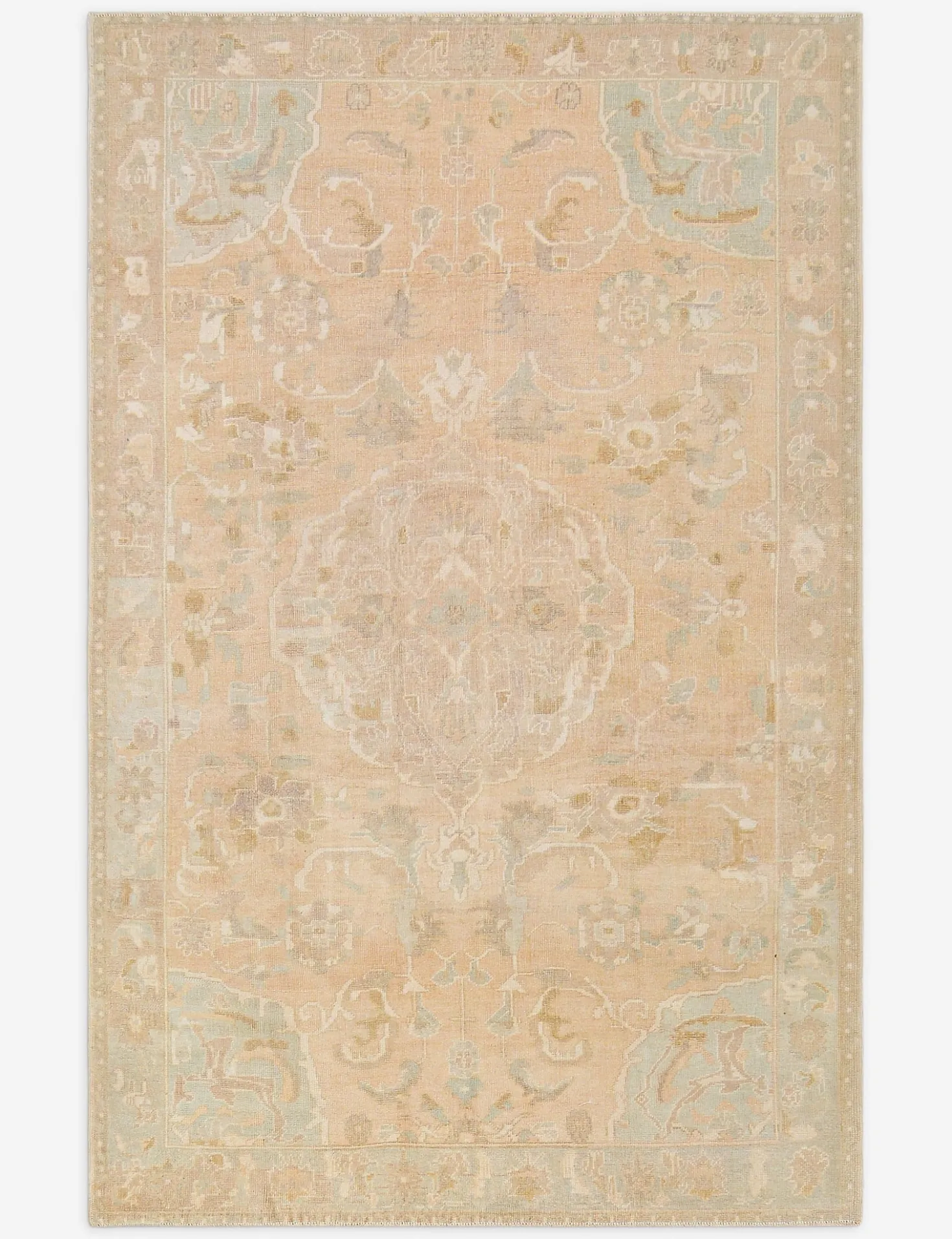 Vintage Turkish Hand-Knotted Wool Rug No. 481, 6' x 9' 1"