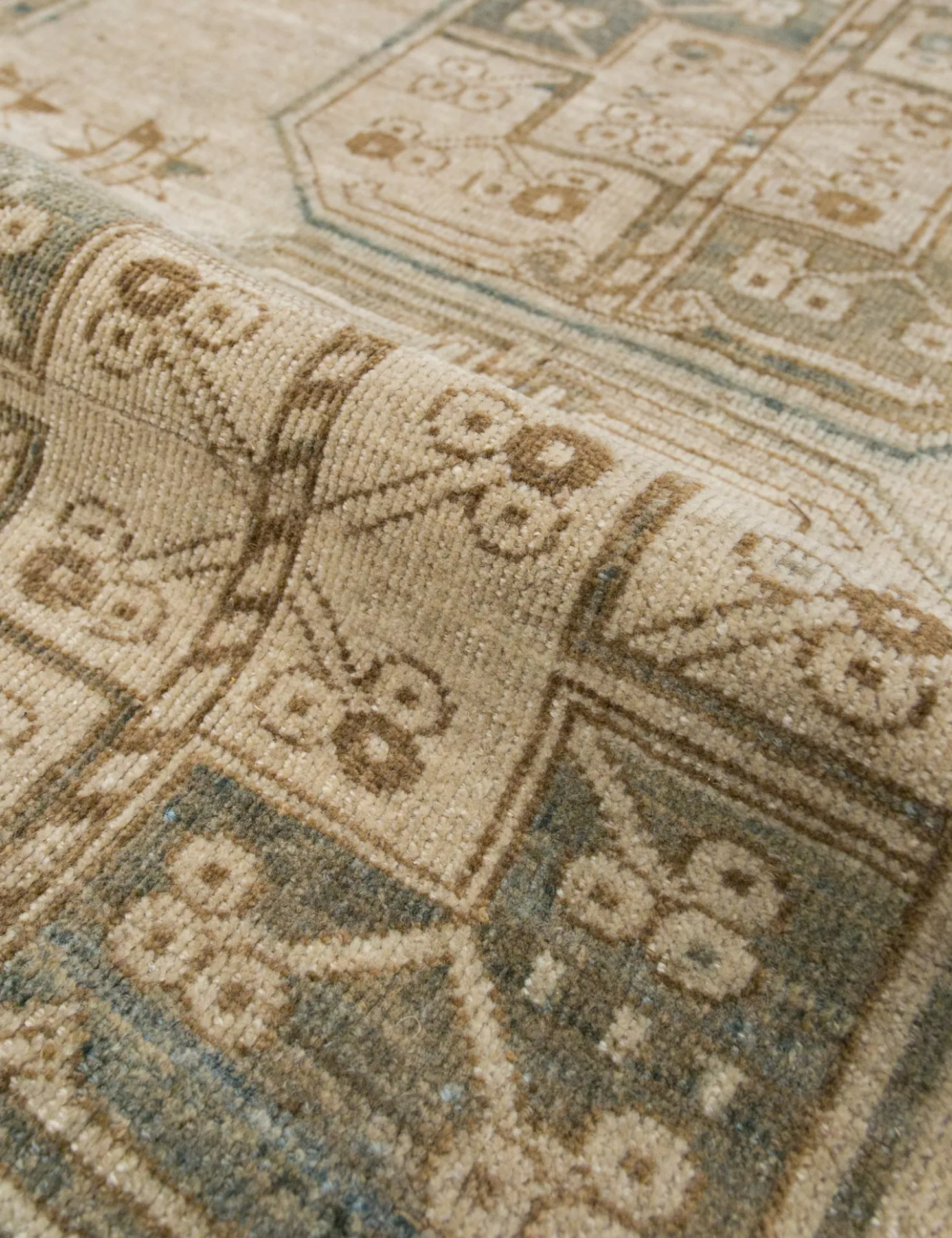 Vintage Turkish Hand-Knotted Wool Rug No. 388, 7'10" x 10'10"