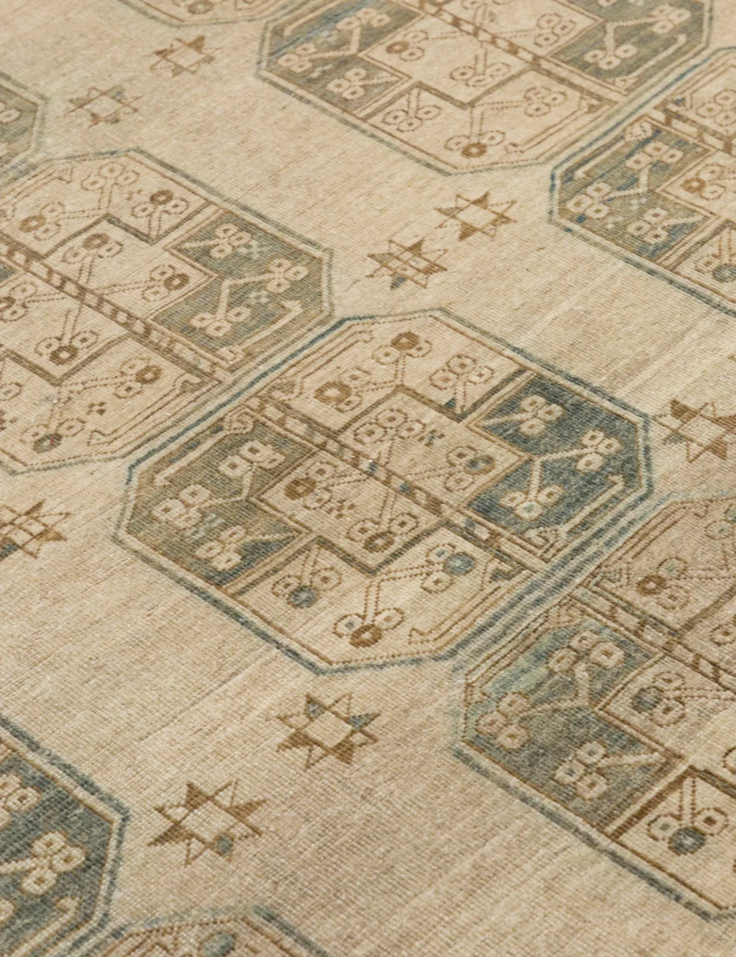 Vintage Turkish Hand-Knotted Wool Rug No. 388, 7'10" x 10'10"